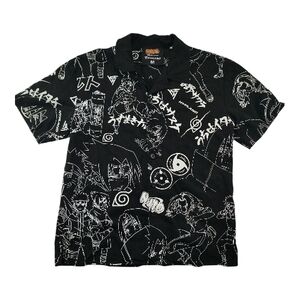 Hypland Naruto Anime Graphic Shirt Black Print Size M